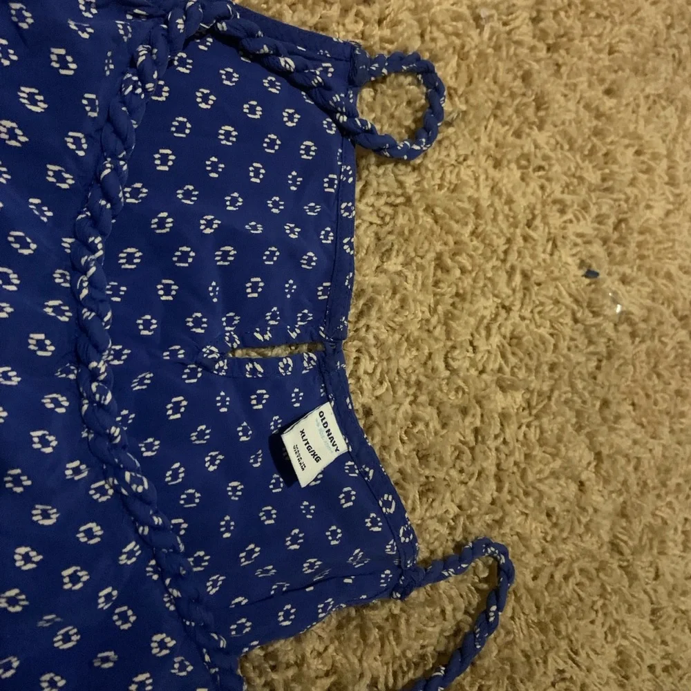 Old navy  XL blue and white summer dress - Picture 2 of 2